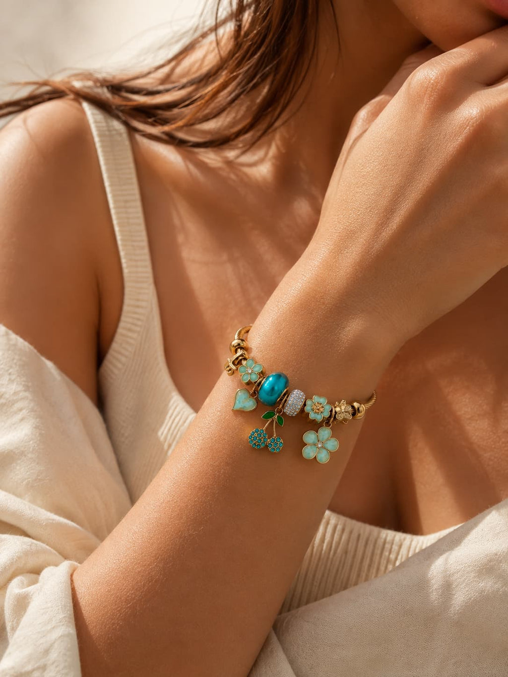 Pulsera Amapola Turquesa