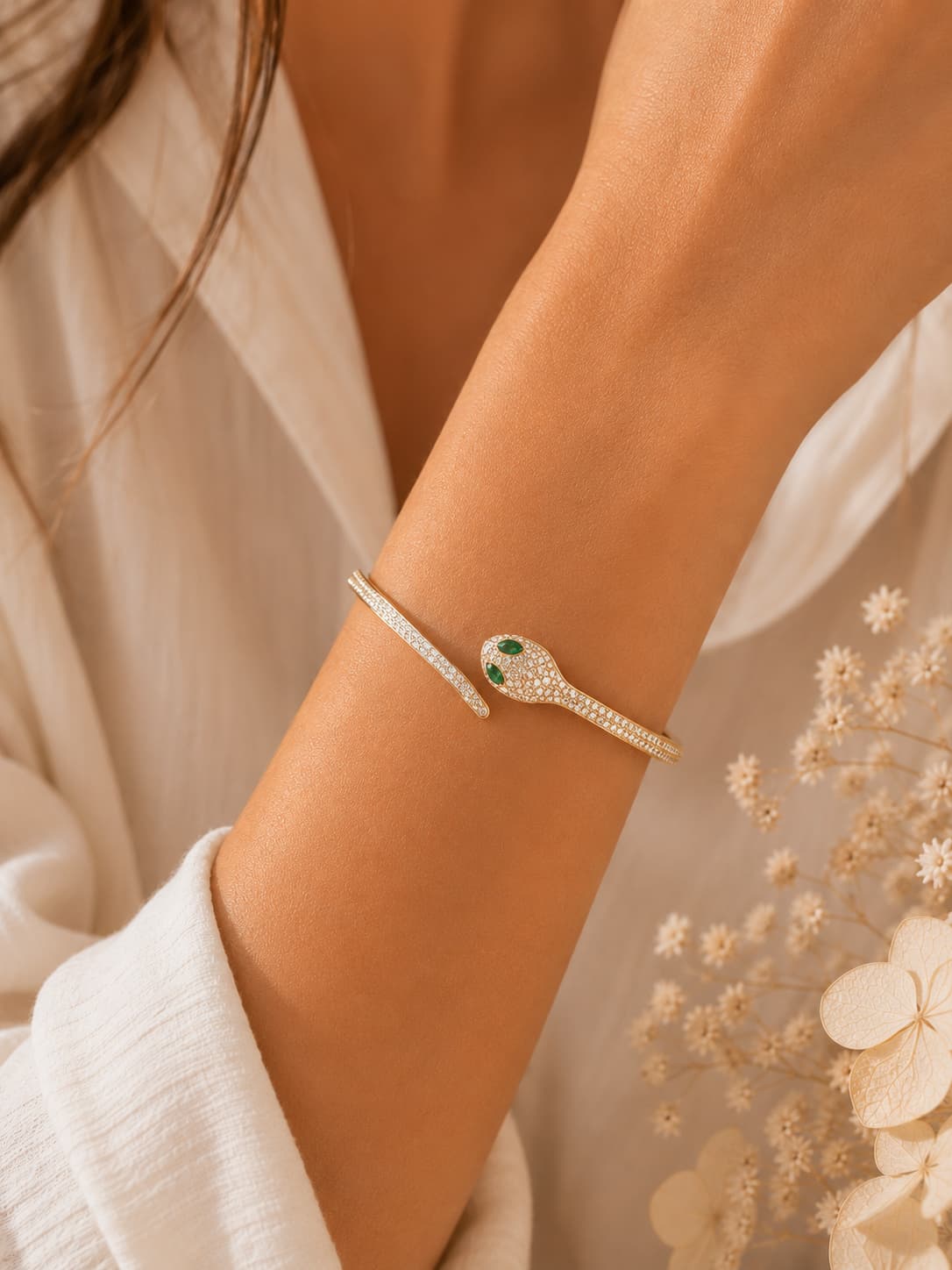 Pulsera Serpiente Esmeralda