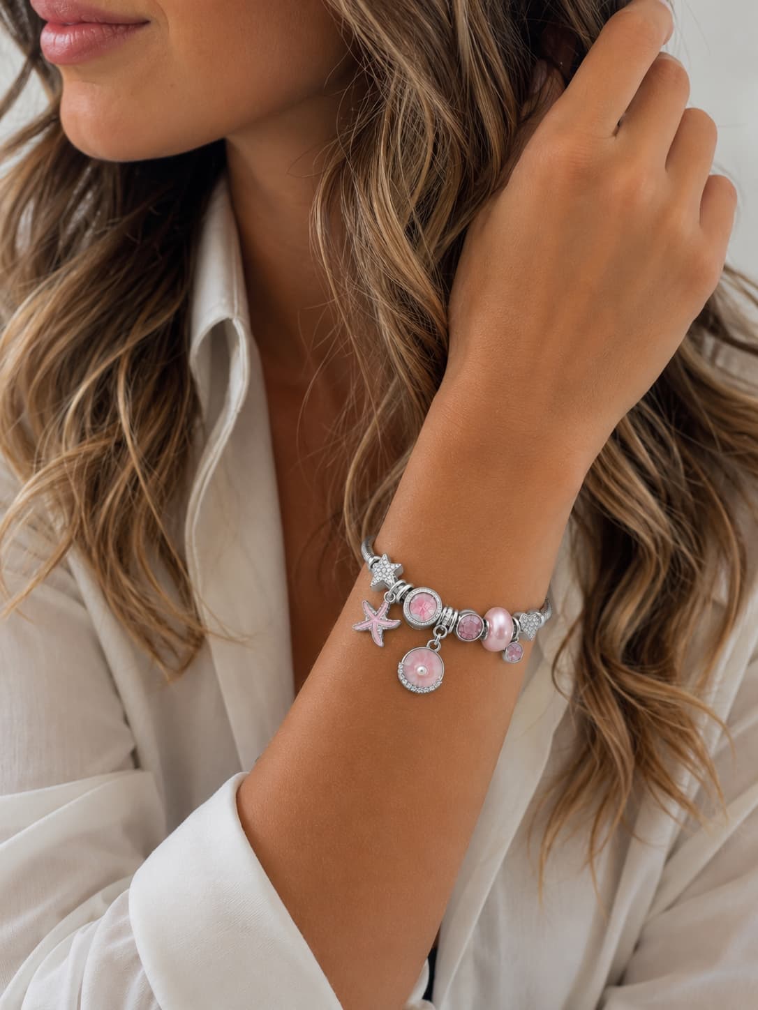 Pulsera Perla Rosa